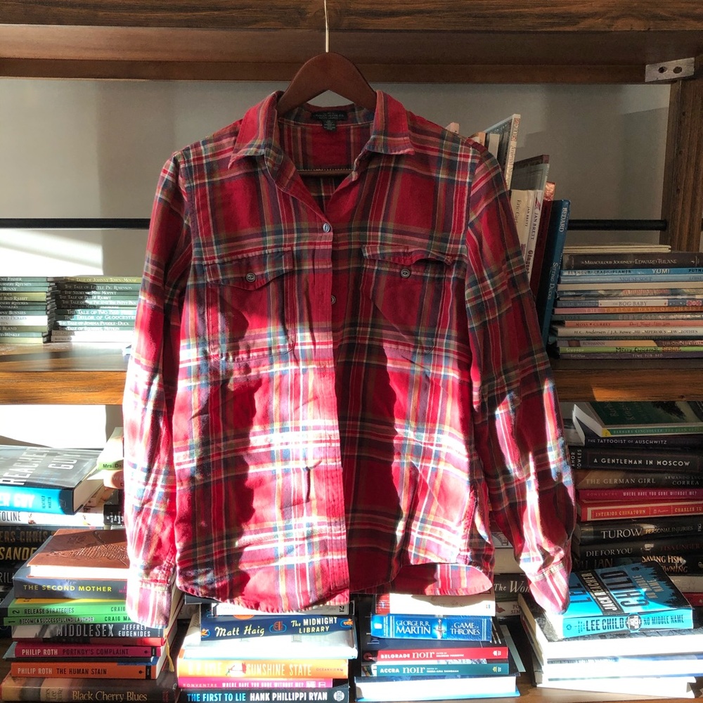 Lauren Ralph Lauren Red Plaid Button Down Shirt M